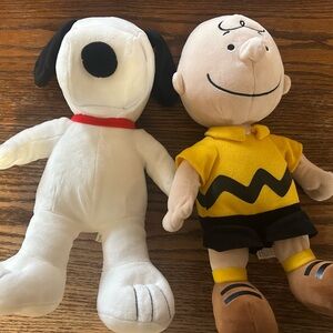 Peanuts Snoopy and Charlie Brown Plush Toys